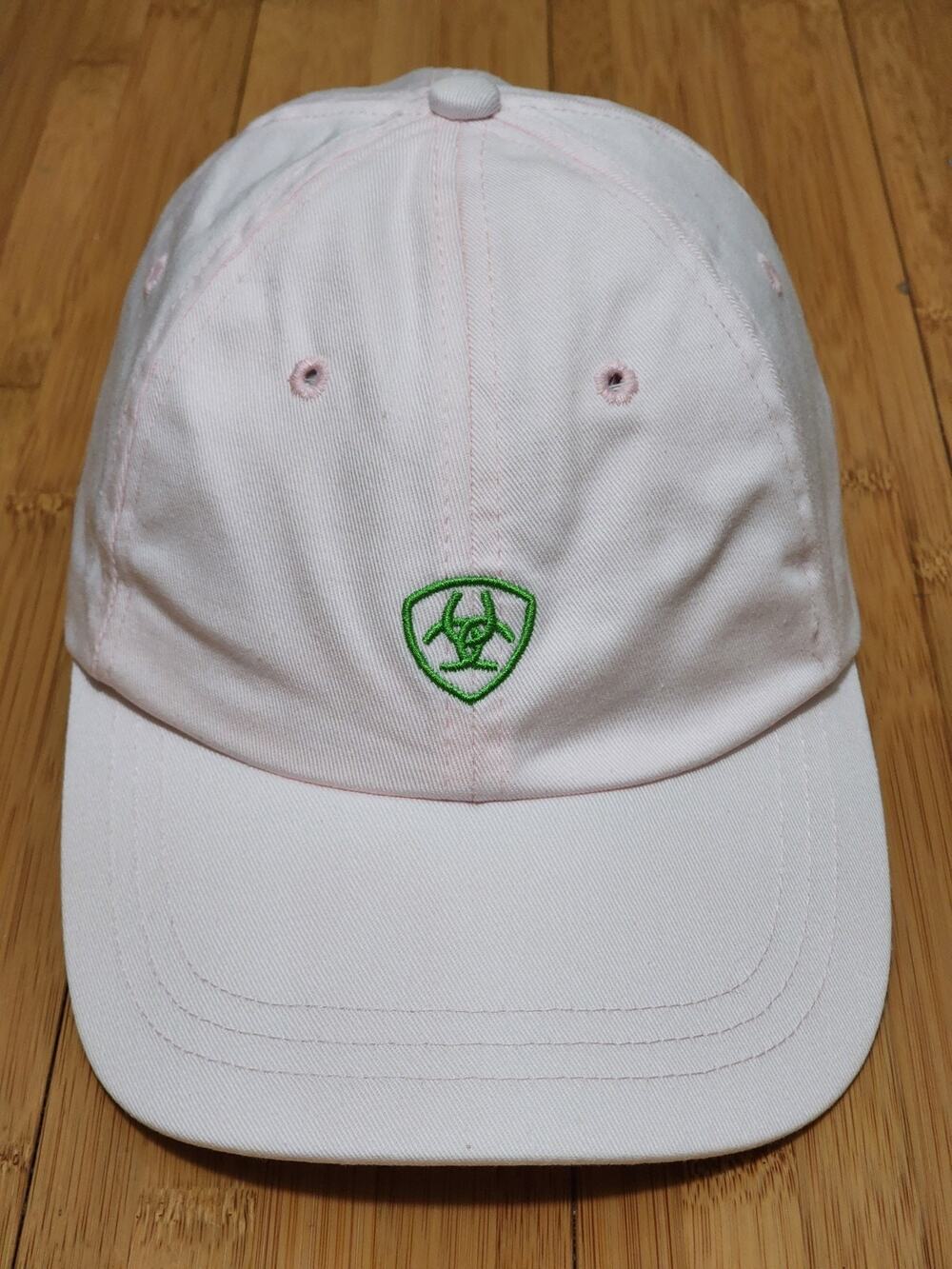 Ariat Cap Hat Strapback Pink Green Shield Embroidered Logo Fit For A Rider OSFM